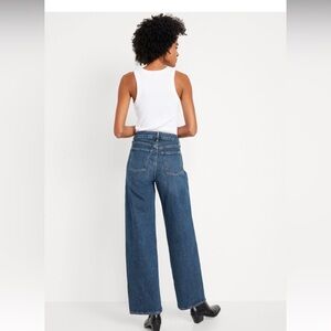 Old Navy Sky-High Wide Leg Jeans, size 6